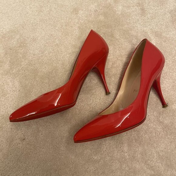 Christian Louboutin Pumps Heel Leather Red - Picture 10 of 16
